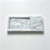 Natural Marble Dual‑compartment Vanity Tray 330*130*16mm Stone Storage Tray